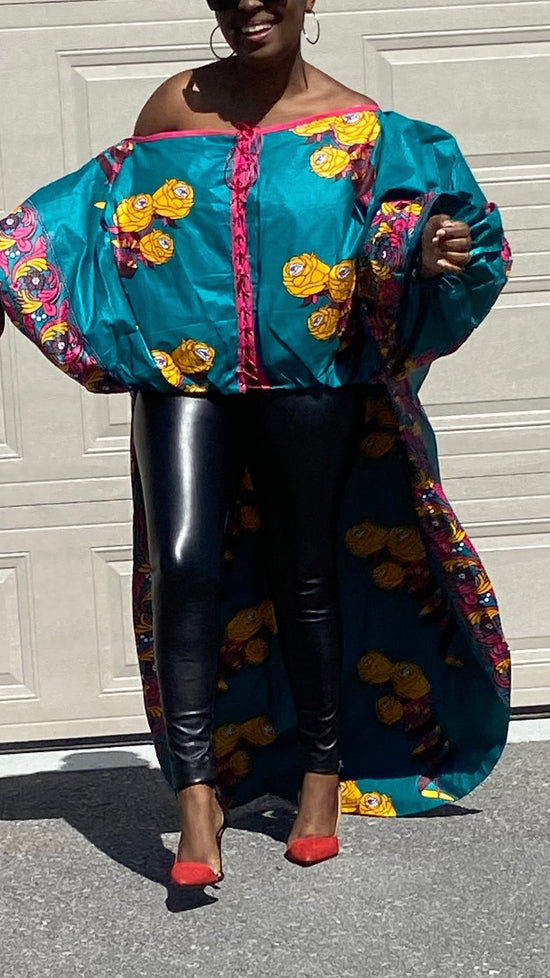 LARA QUEEN'S KENTE CLOTH MAXI DRESS