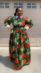 LINA LONG SLEEVE MULTICOLOR  DRESS