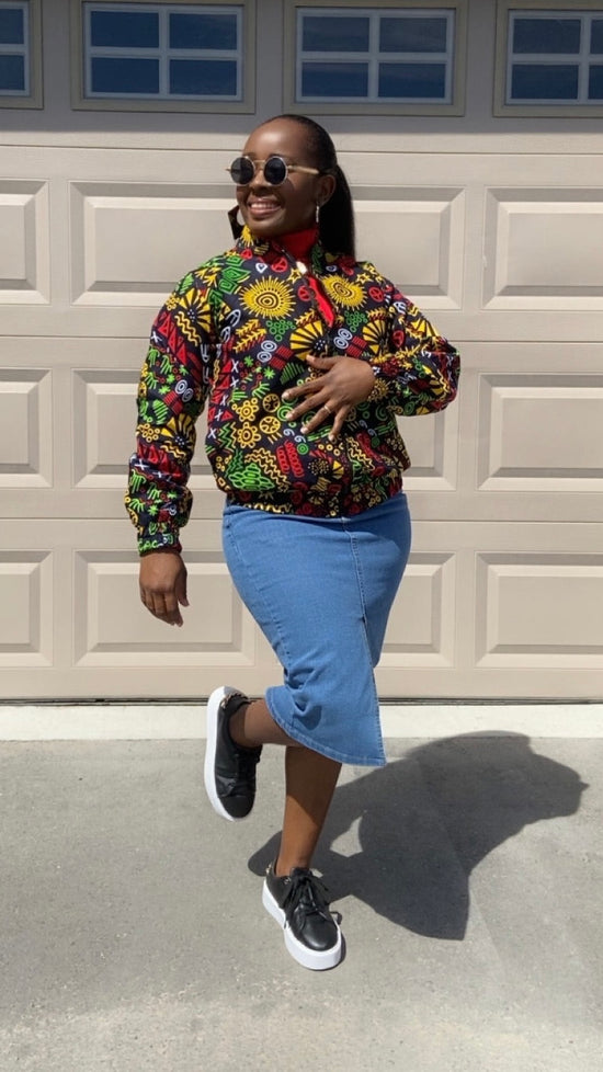 KESHA MULTI WAY MULTICOLOR BOMBER JACKET