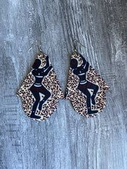 TIKO  BROWN AFRICAN EARRINGS