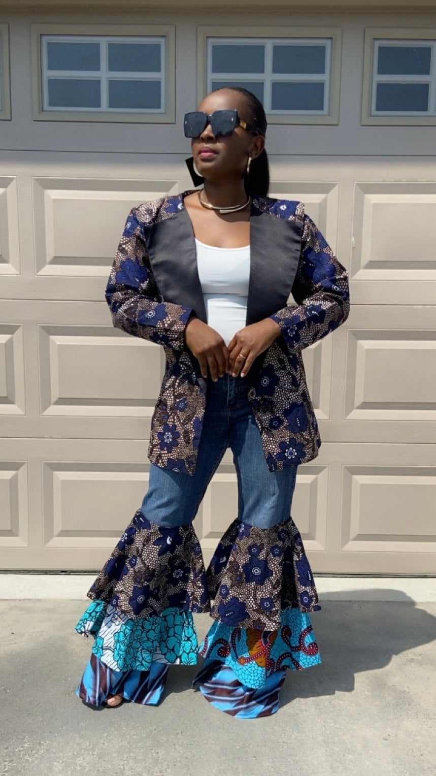 Rita African Print Blazer – Classic Hip-Length Ankara Jacket
