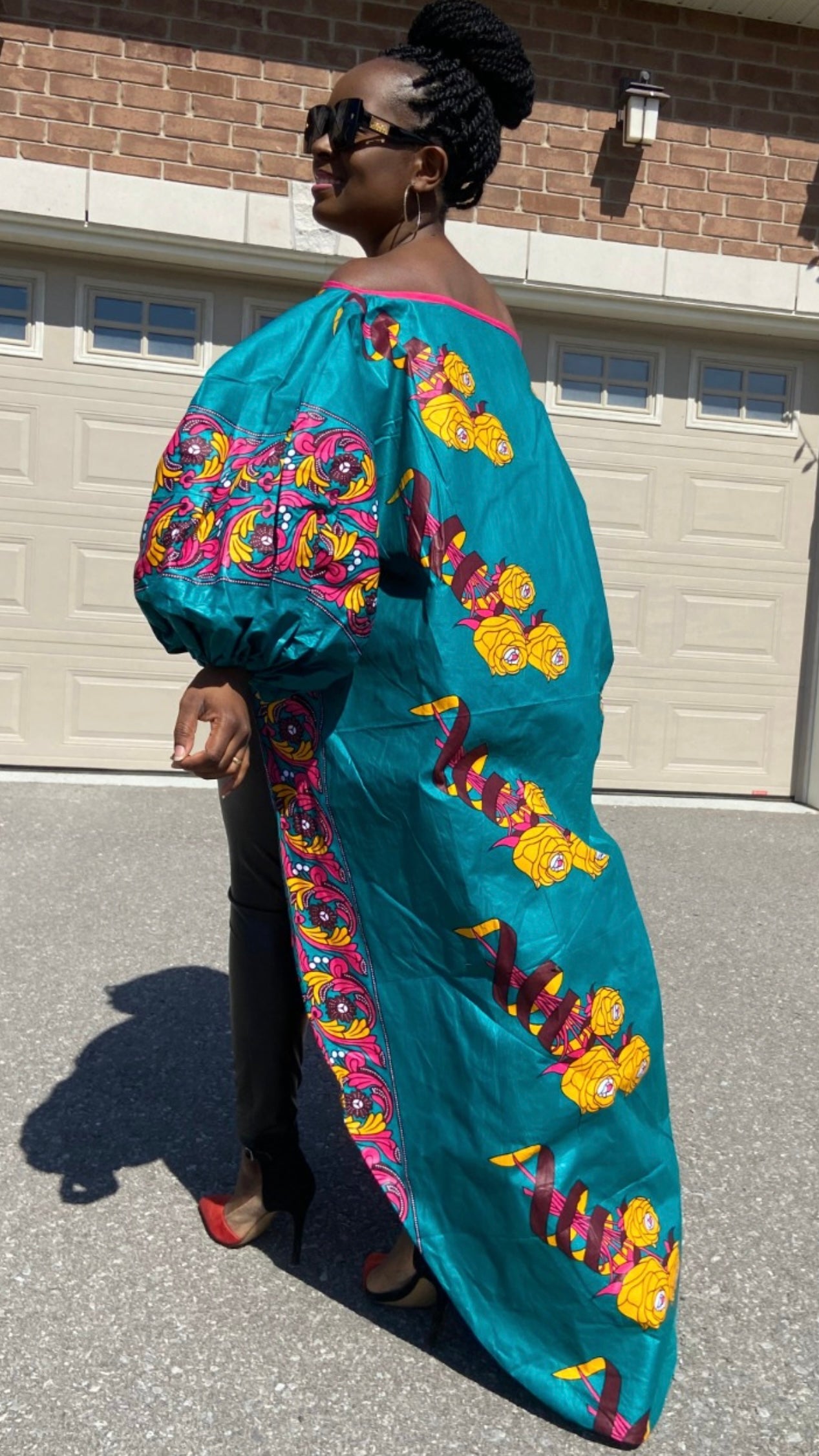 LARA QUEEN'S KENTE CLOTH MAXI DRESS