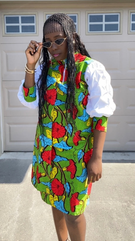 LENA  MI LONG SLEEVE MIDI DRESS