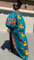 LARA QUEEN'S KENTE CLOTH MAXI DRESS