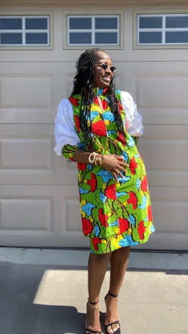 LENA  MI LONG SLEEVE MIDI DRESS