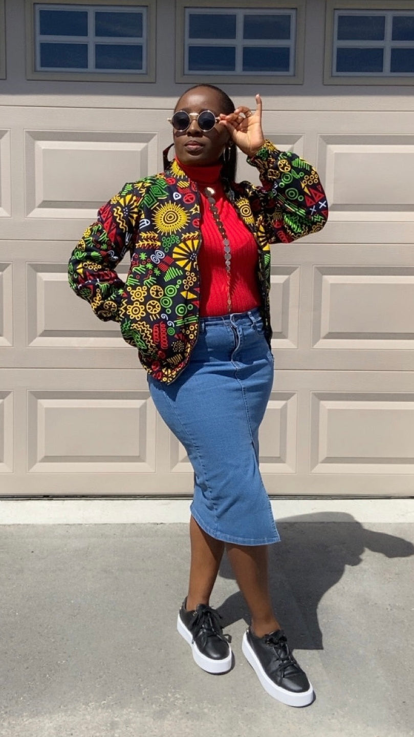 KESHA MULTI WAY MULTICOLOR BOMBER JACKET