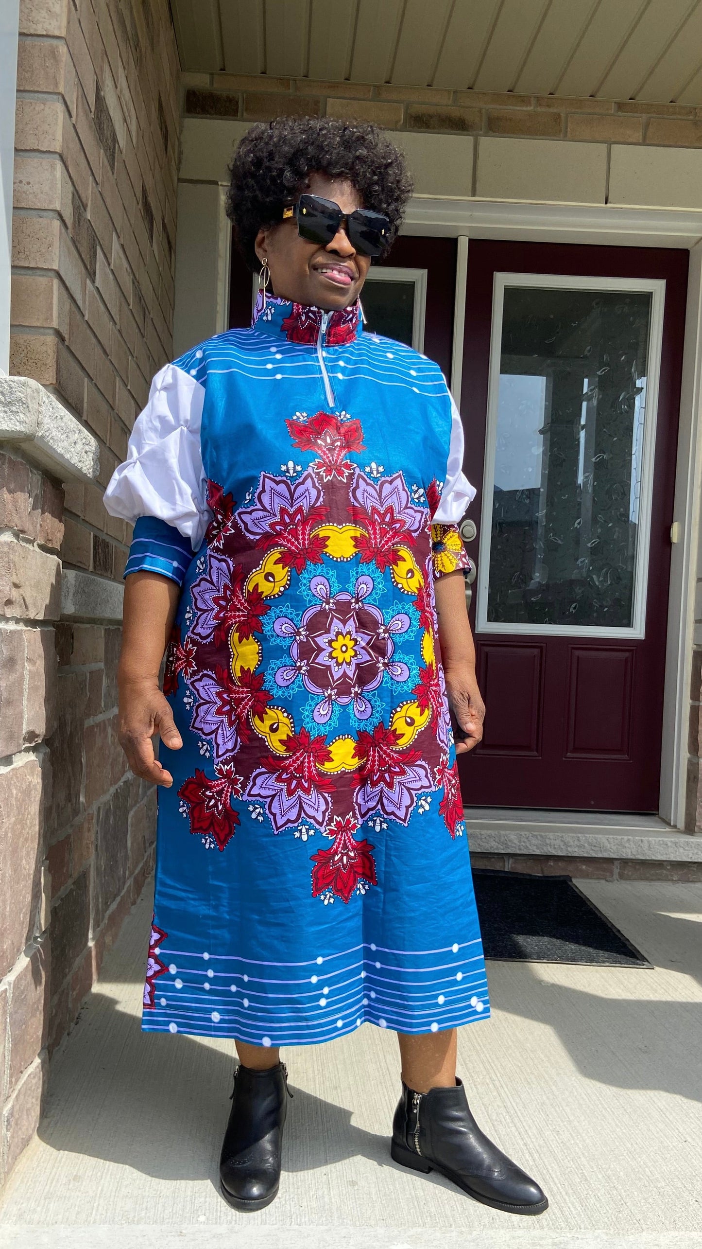 RAMA LONG SLEEVE MIDI DRESS