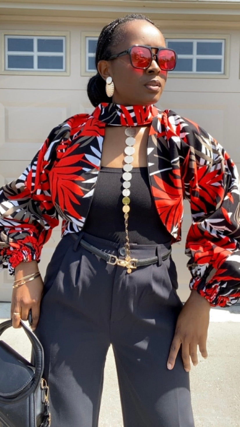 MELIA AFRICAN PRINT JACKET