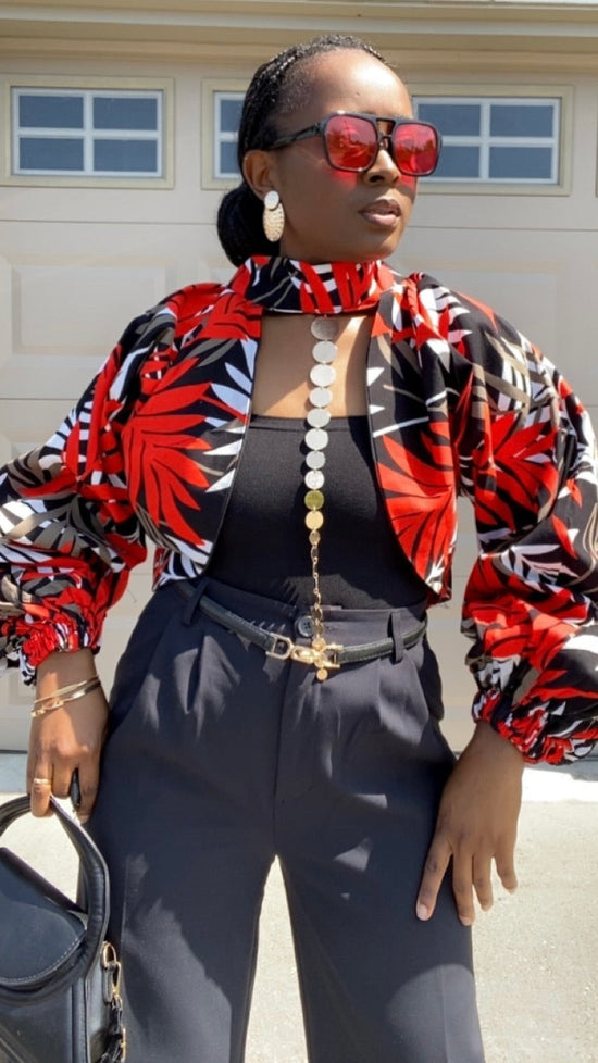 MELIA AFRICAN PRINT JACKET