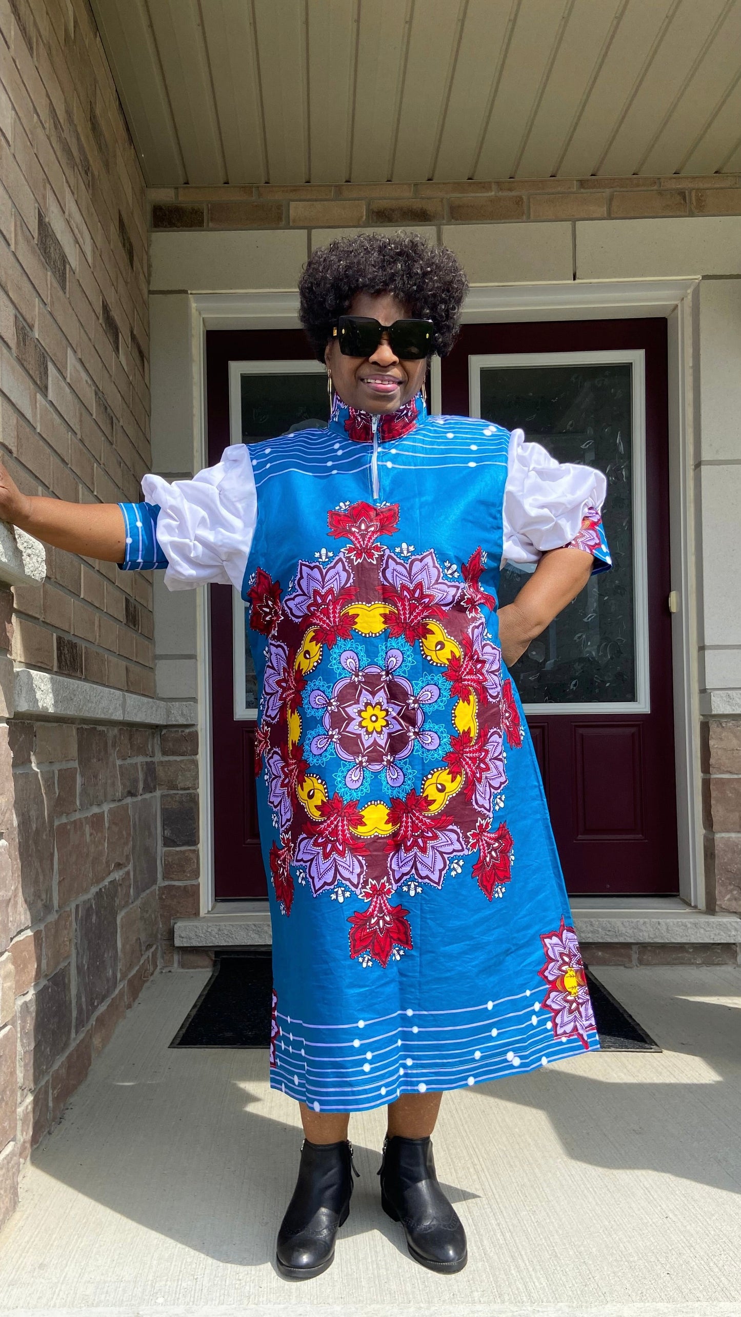 RAMA LONG SLEEVE MIDI DRESS