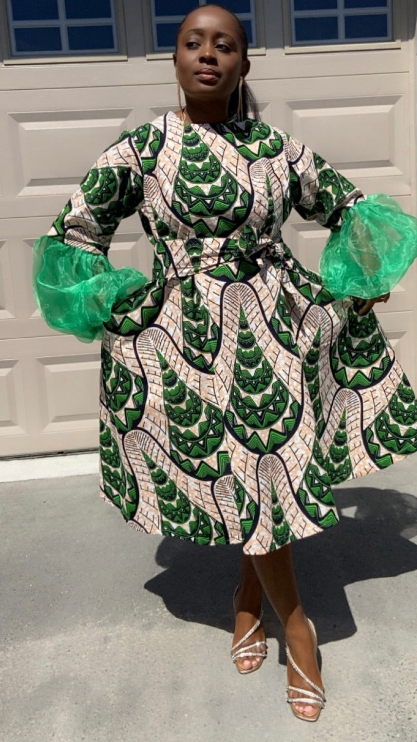 CIARA LONG SLEEVE MIDI DRESS