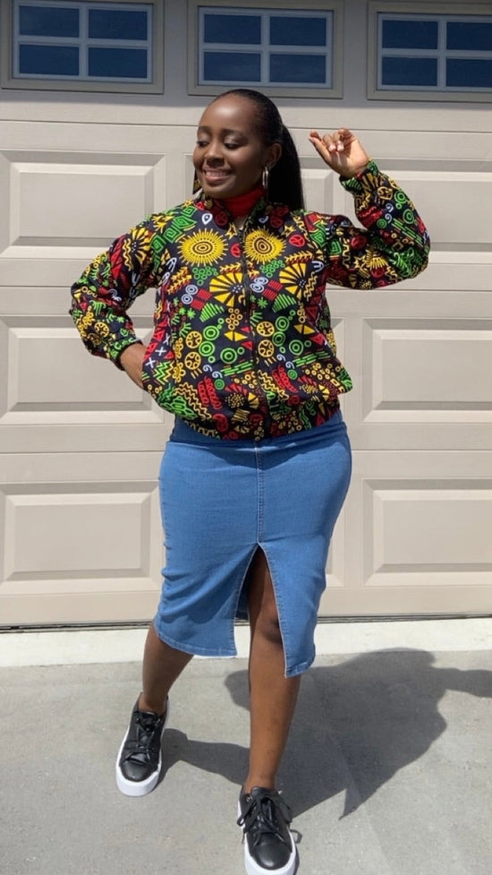 KESHA MULTI WAY MULTICOLOR BOMBER JACKET