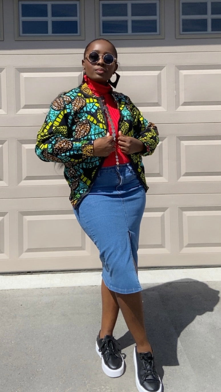 KESHA MULTI WAY MULTICOLOR BOMBER JACKET