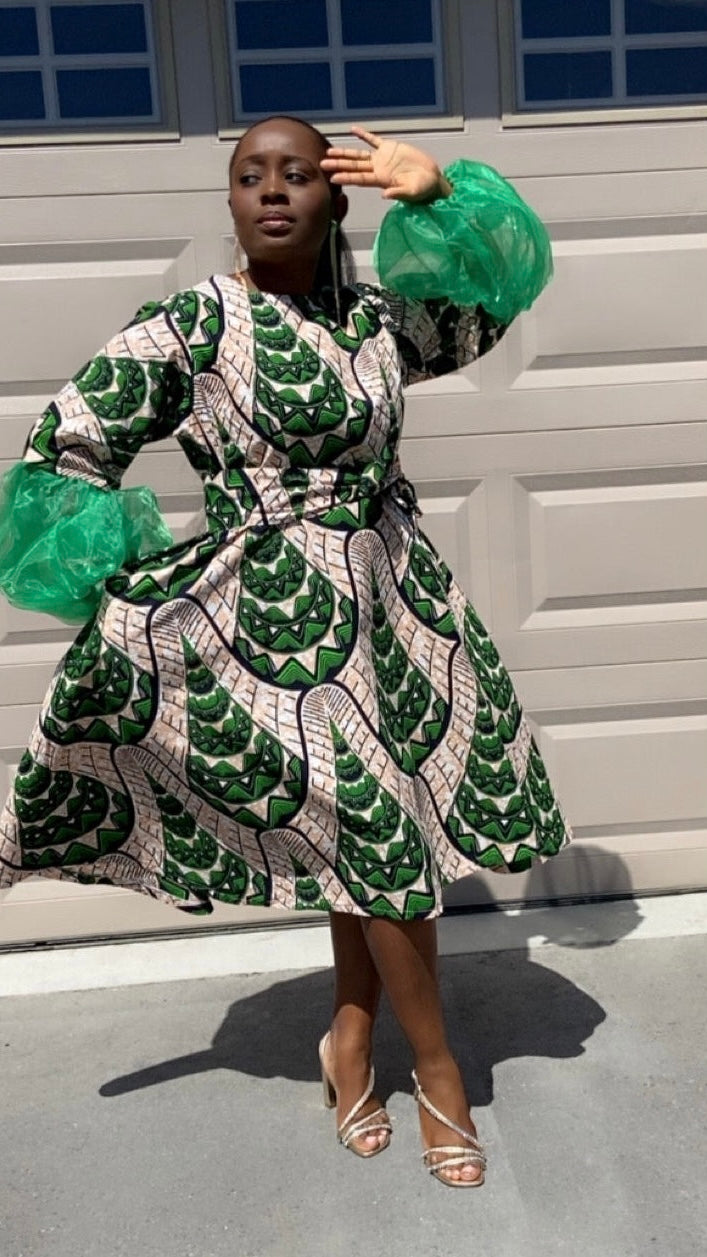 CIARA LONG SLEEVE MIDI DRESS