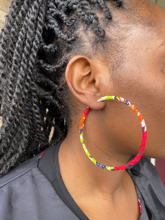 LOLITA MULTICOLOURED ROUND AFRICAN  EARRINGS