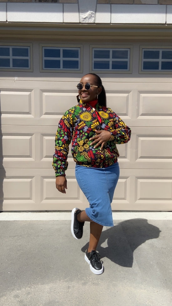 KESHA MULTI WAY MULTICOLOR BOMBER JACKET