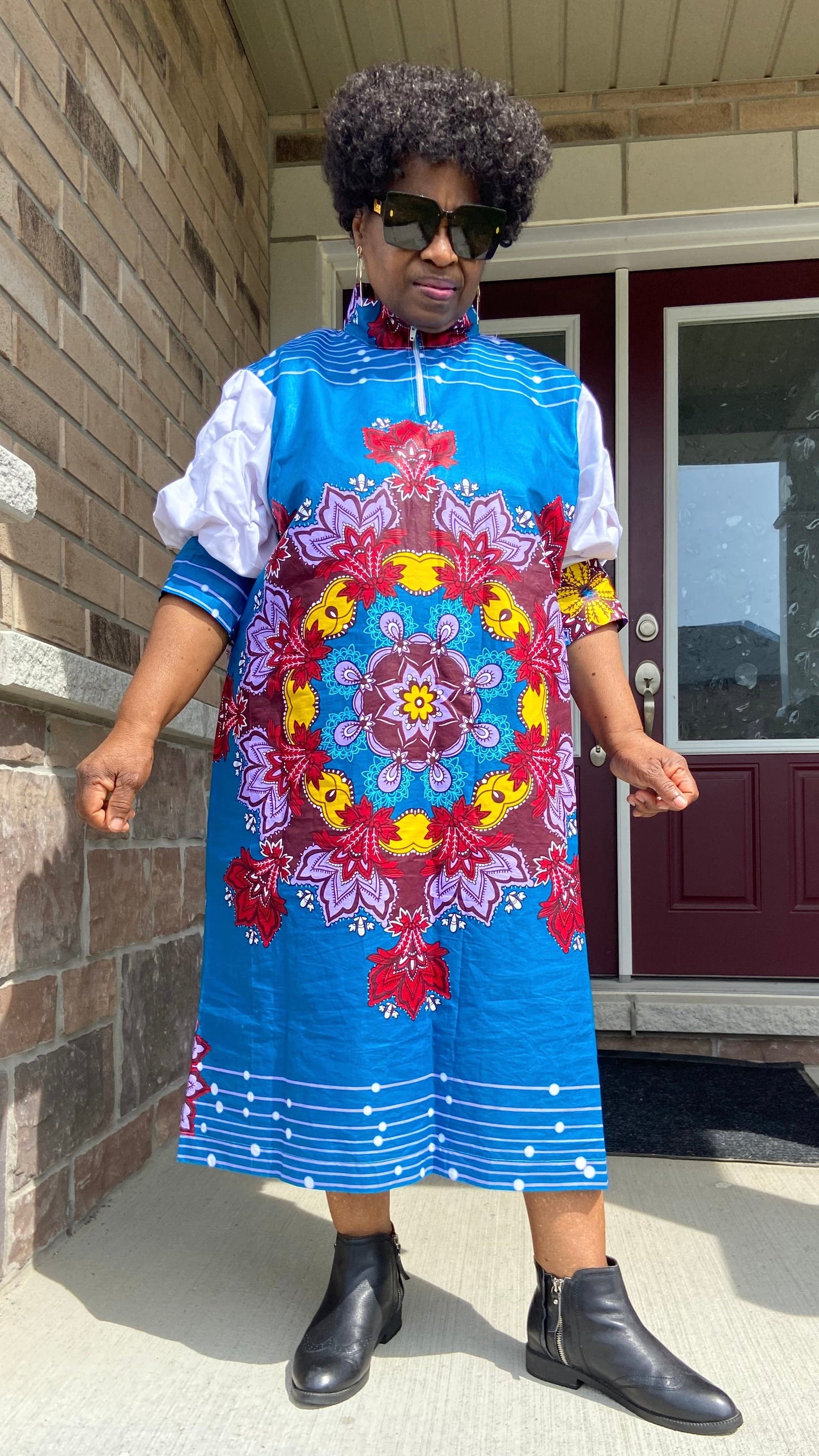 RAMA LONG SLEEVE MIDI DRESS