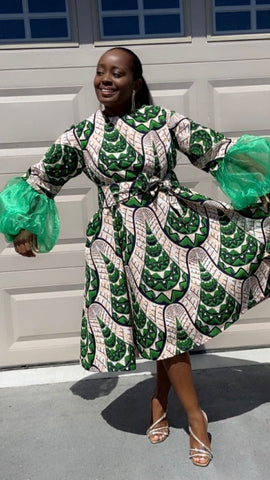 CIARA LONG SLEEVE MIDI DRESS