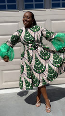 CIARA LONG SLEEVE MIDI DRESS