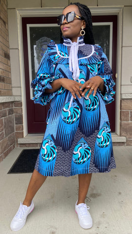 LOUISA MOTHER AFRICAN PRINT DRESS