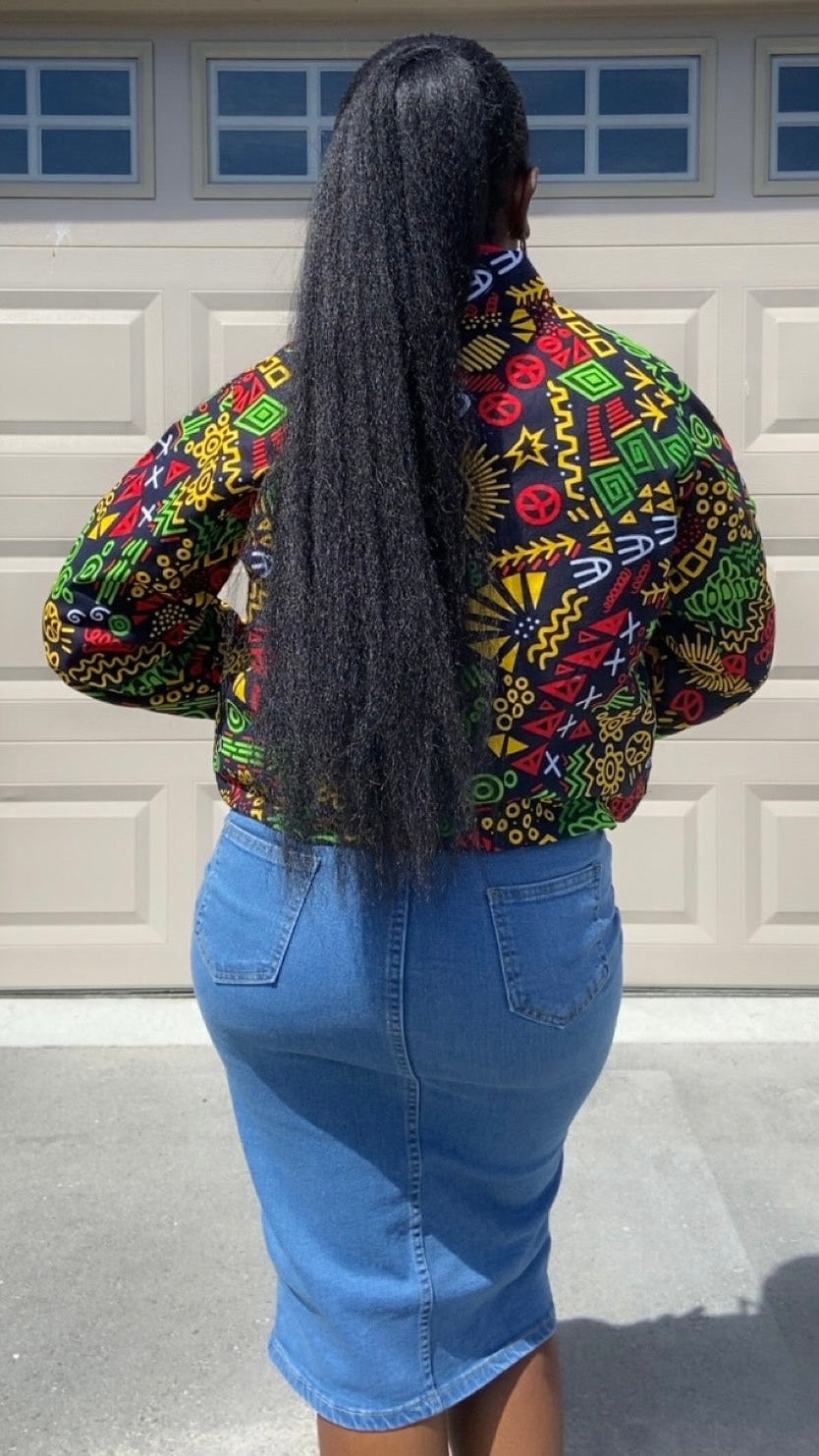 KESHA MULTI WAY MULTICOLOR BOMBER JACKET