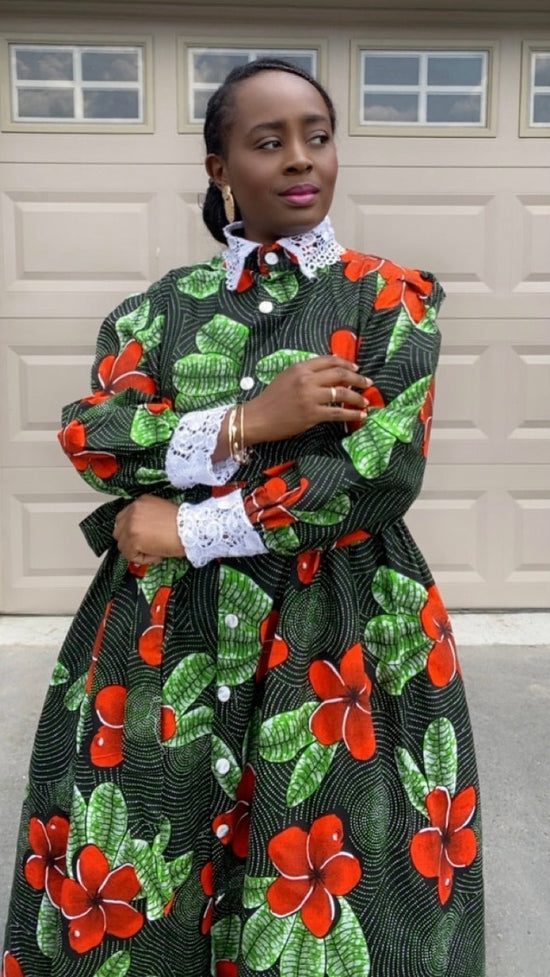 LINA LONG SLEEVE MULTICOLOR  DRESS