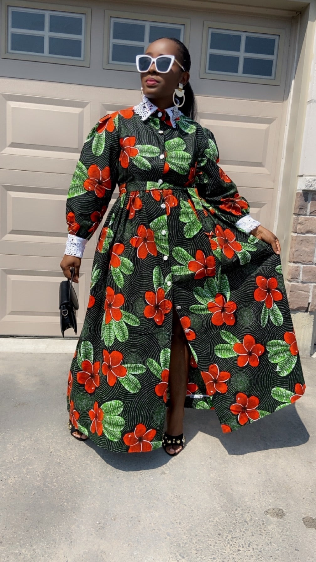 LINA LONG SLEEVE MULTICOLOR  DRESS