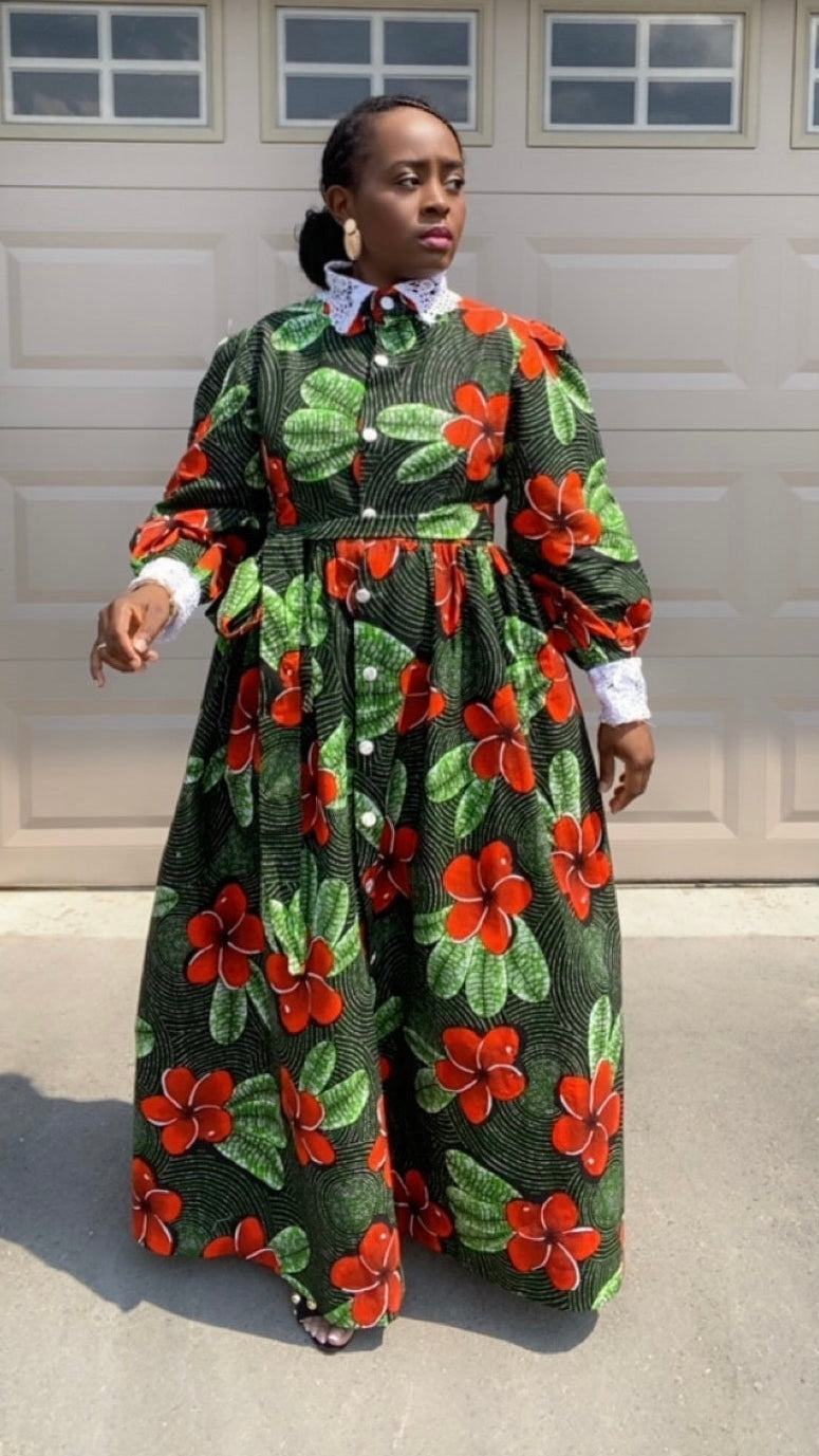 LINA LONG SLEEVE MULTICOLOR  DRESS