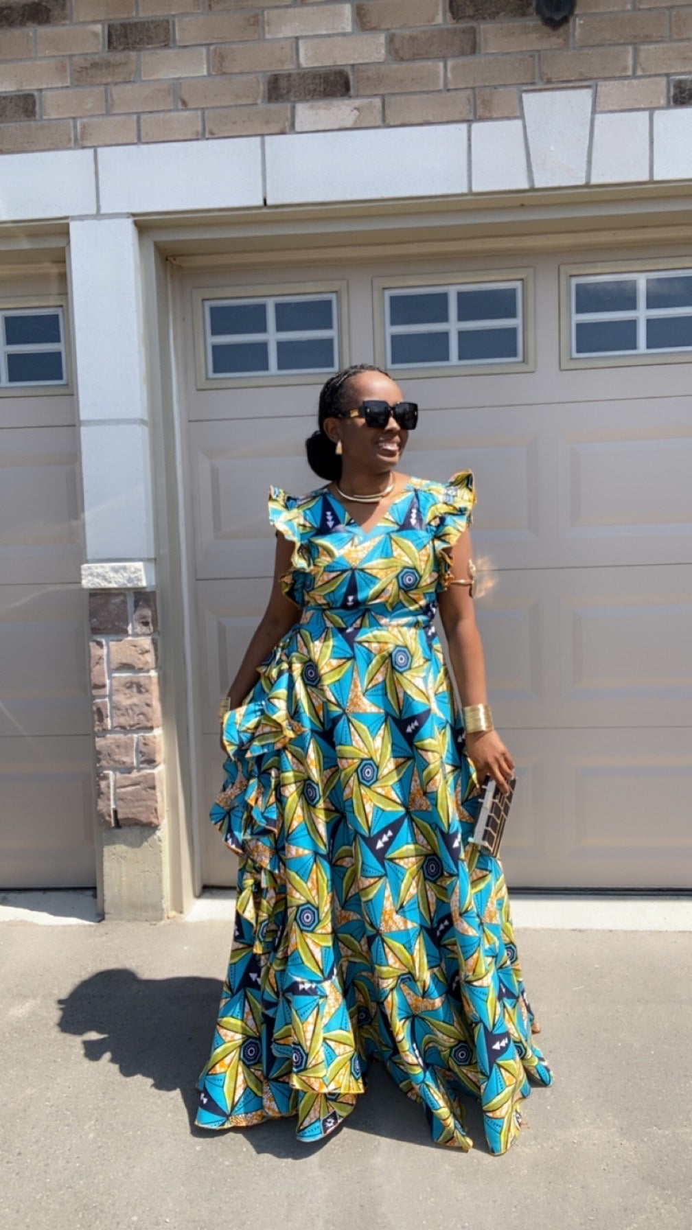 PERLA MAXI LONG WRAP DRESS