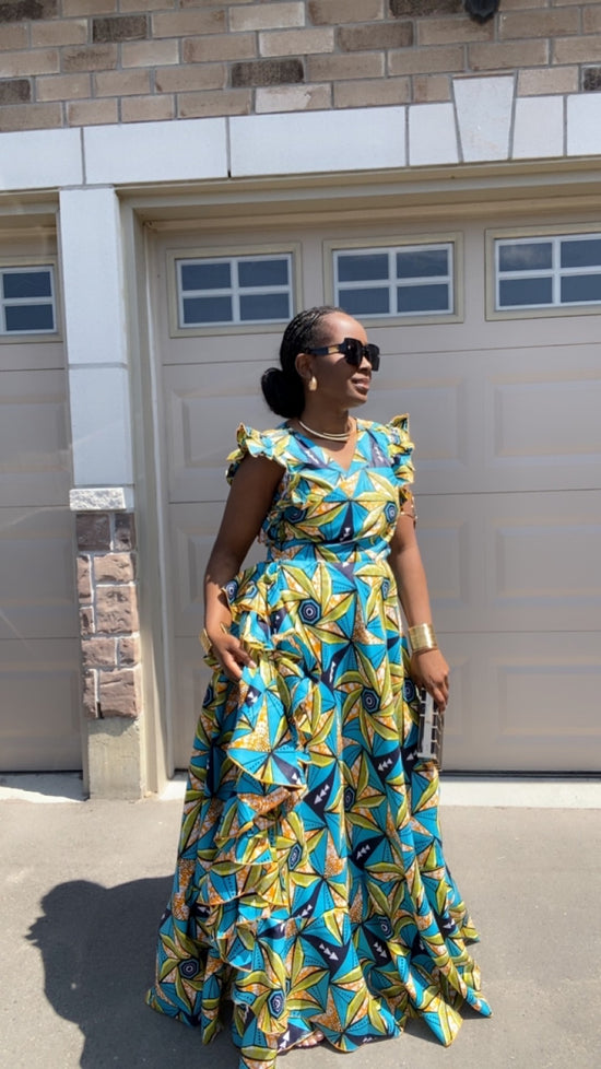 PERLA MAXI LONG WRAP DRESS