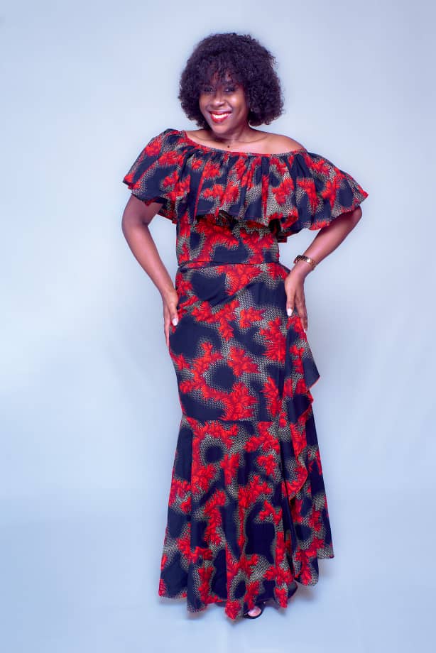 SUNNY RED AND BLACK WRAP SKIRT SET