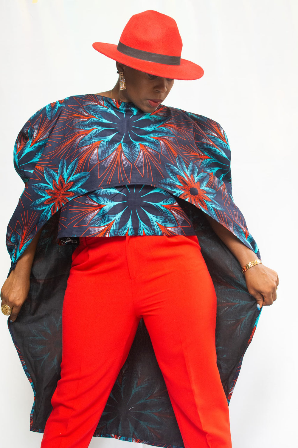 RAFALE ROYAL AFRICAN PRINT TOP