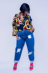 TALIA MULTICOLOR AFRICAN PRINT TOP