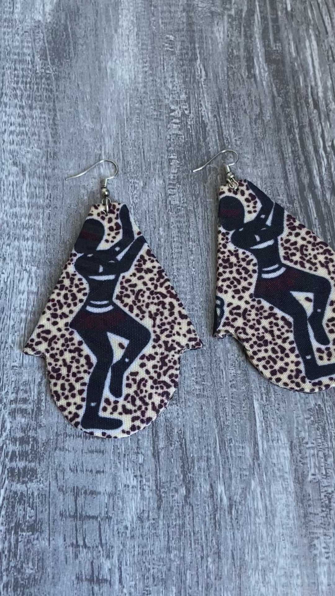 TIKO  BROWN AFRICAN EARRINGS