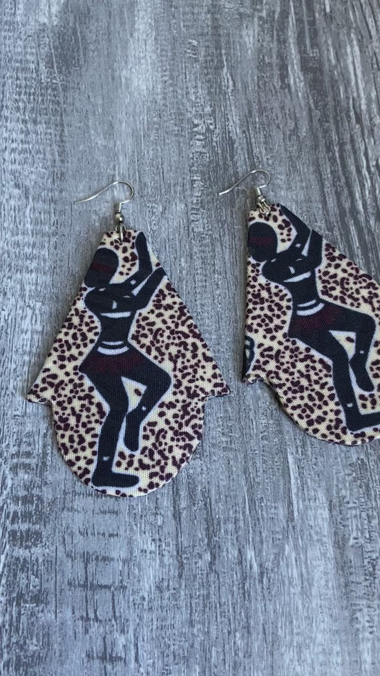 TIKO  BROWN AFRICAN EARRINGS